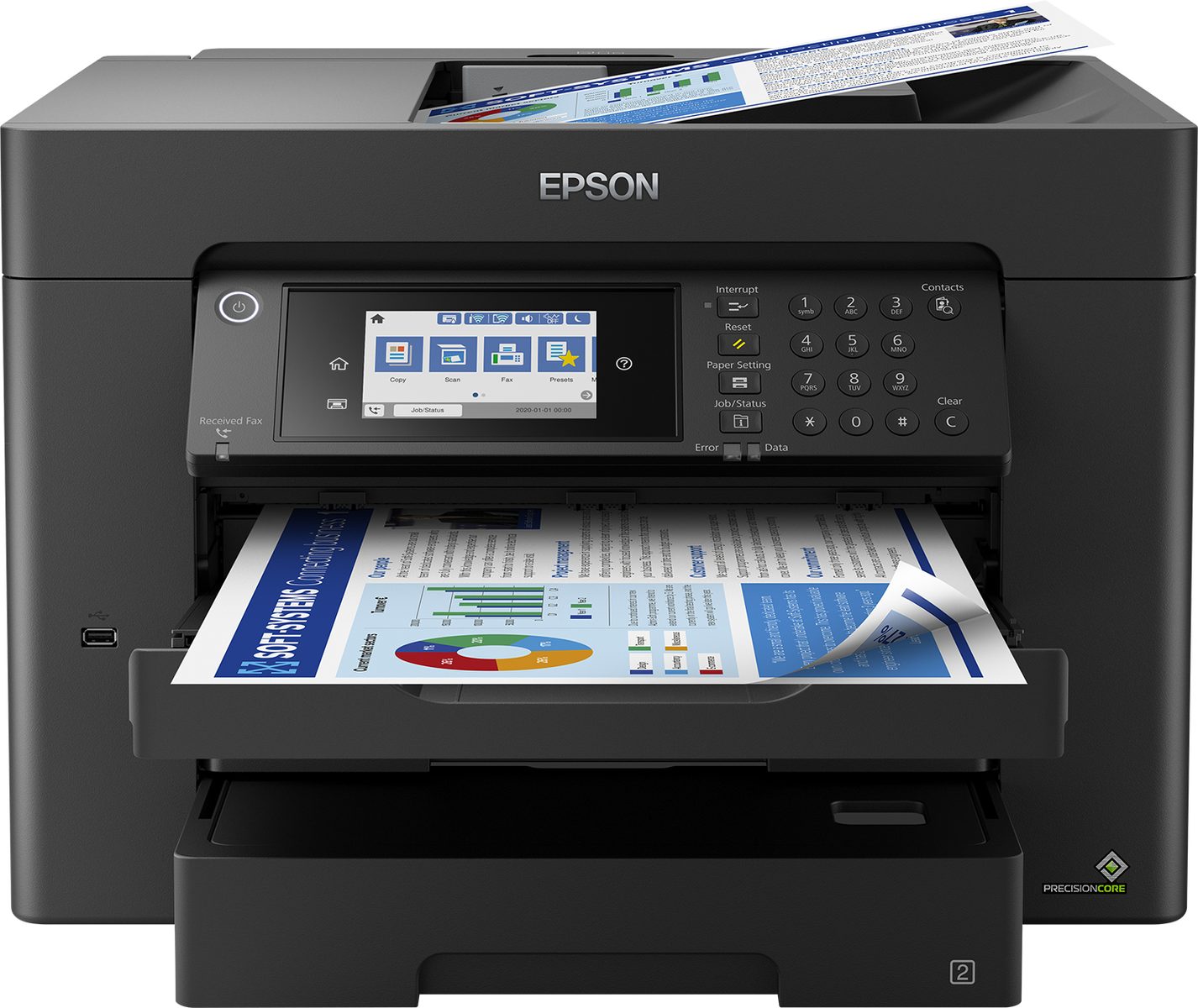 EPSON WF-7840DTW 12PPM MFP WLAN PrecisionCore™-Druckkopf (Tintenstrahl) (P) Netzwerkfähig Multifunktionsdrucker