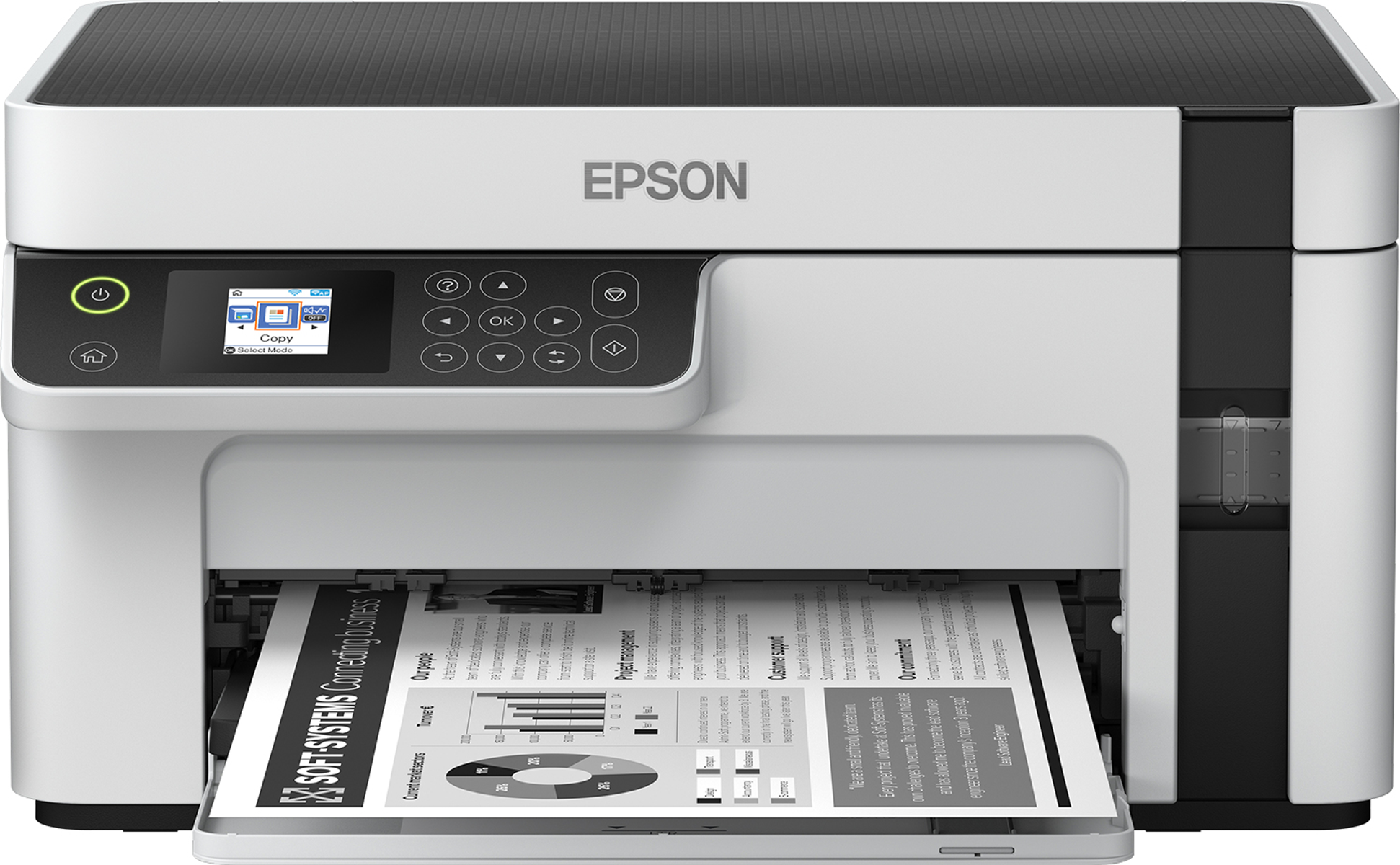 EPSON EcoTank M2120 Wi-Fi + Tarayıcı + Fotokopi Mono Çok Fonksiyonlu Tanklı Mürekkep Püskürtmeli Çok Fonksiyonlu Yazıcı