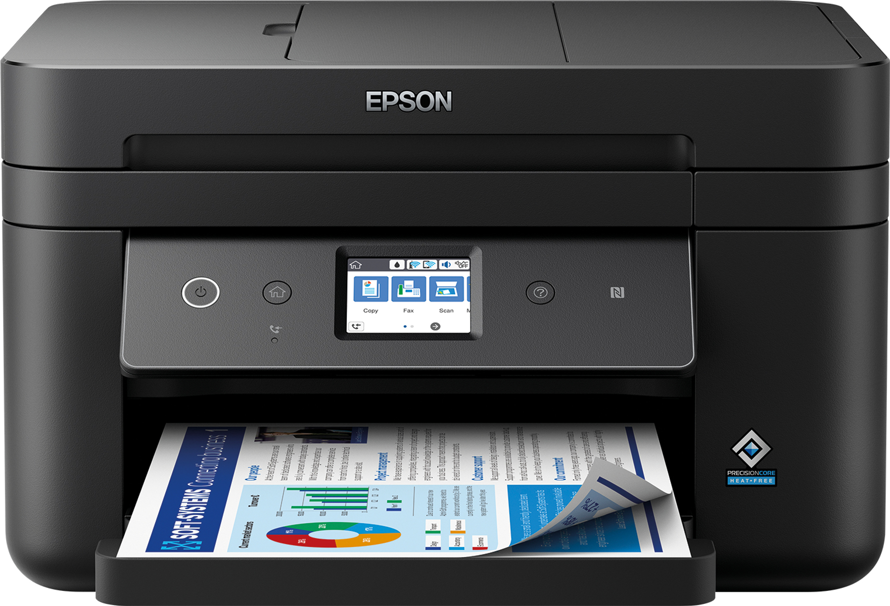 EPSON WF-2880DWF Tintenstrahldruck 4in1 Drucker, WLAN Netzwerkfähig Tintenstrahl-Multifunktionsdrucker