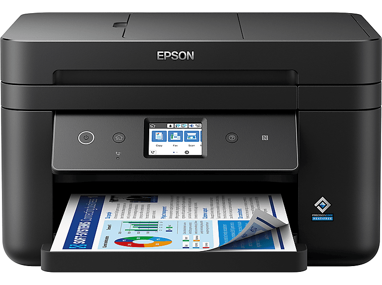 EPSON WF-2880DWF Tintenstrahldruck Drucker, Tintenstrahl-Multifunktionsdrucker WLAN Netzwerkfähig 4in1