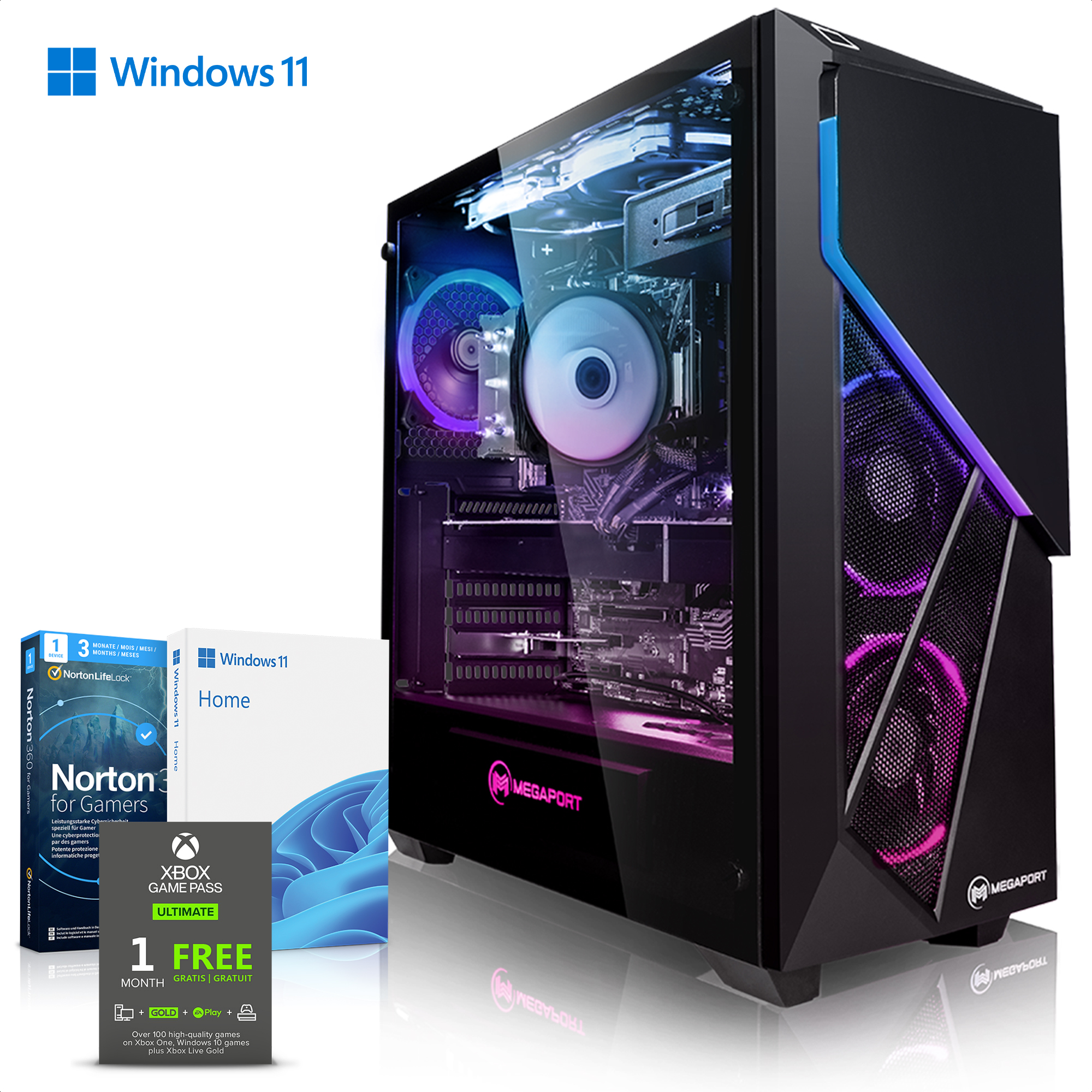 GB NVIDIA 11 Prozessor, Core Home Windows Luxury GB RAM, i7-12700F, 1000 GeForce 8 3050, PC GB (64 PC SSD, i7 Bit), 16 Intel RTX™ Gaming MEGAPORT Gaming Core™