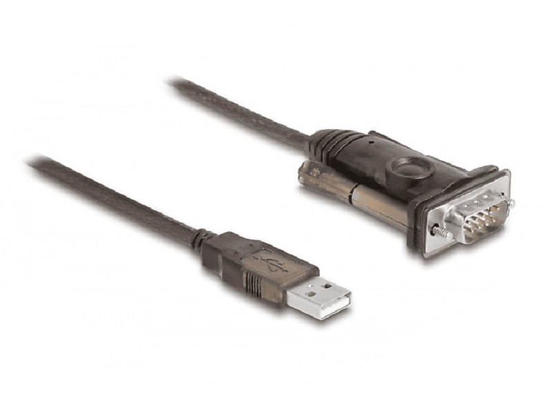 DELOCK DELOCK Adapter USB2.0 Typ-A zu 1xSeriell Peripheriegeräte & Zubehör Kabel & Adapter, Schwarz, durchsichtig