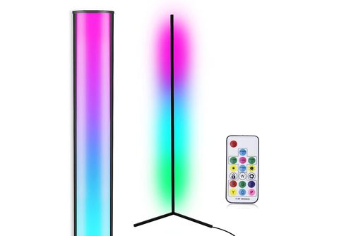 INF LED Stehleuchte Farbwechsel Deckenlampe Eckleuchte MediaMarkt | Schwarz RGB