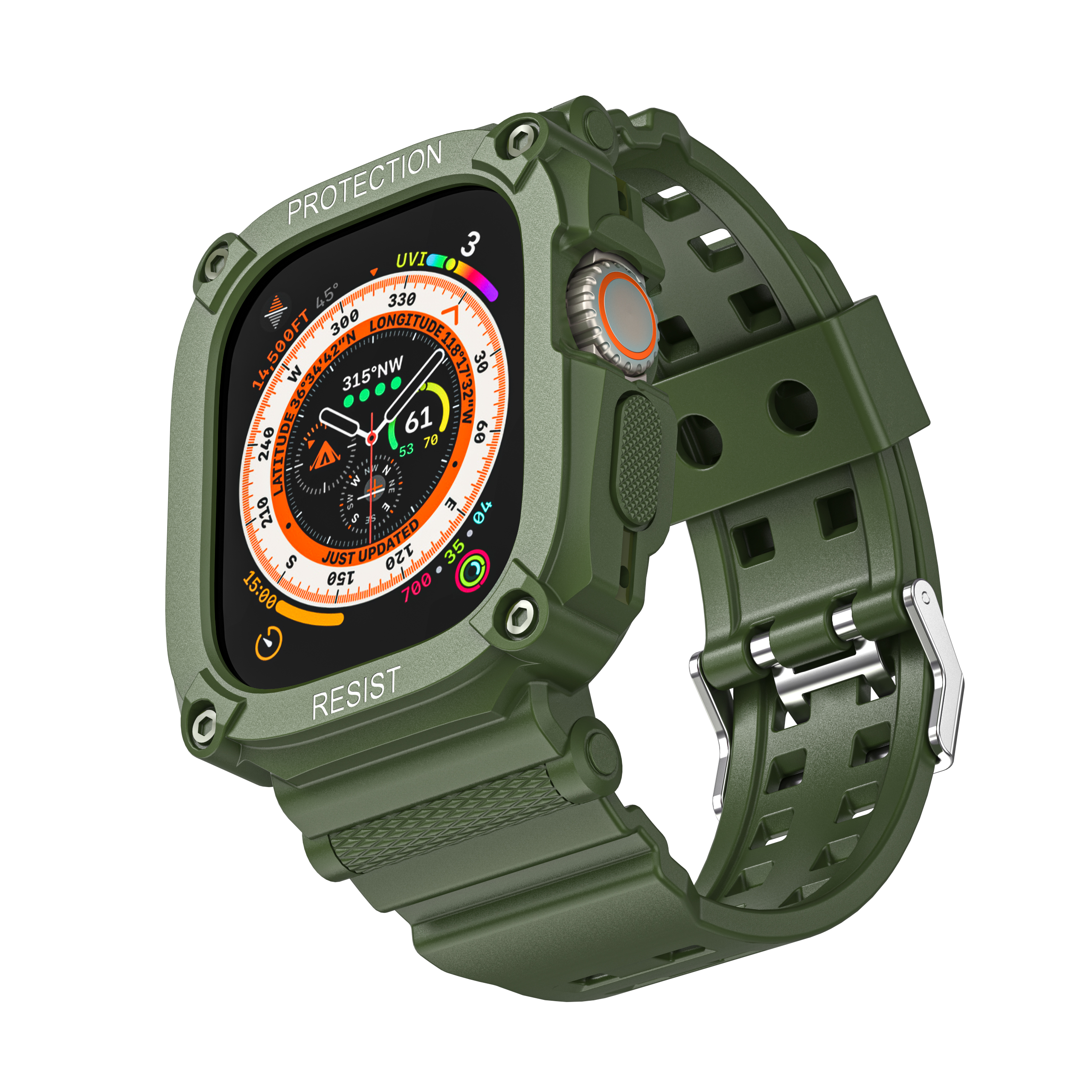 49 mm, Dunkelgrün 49 Ersatzarmband, und Apple, mm, Ultra Schutzhülle Ultra INF Watch Watch Armband für Apple