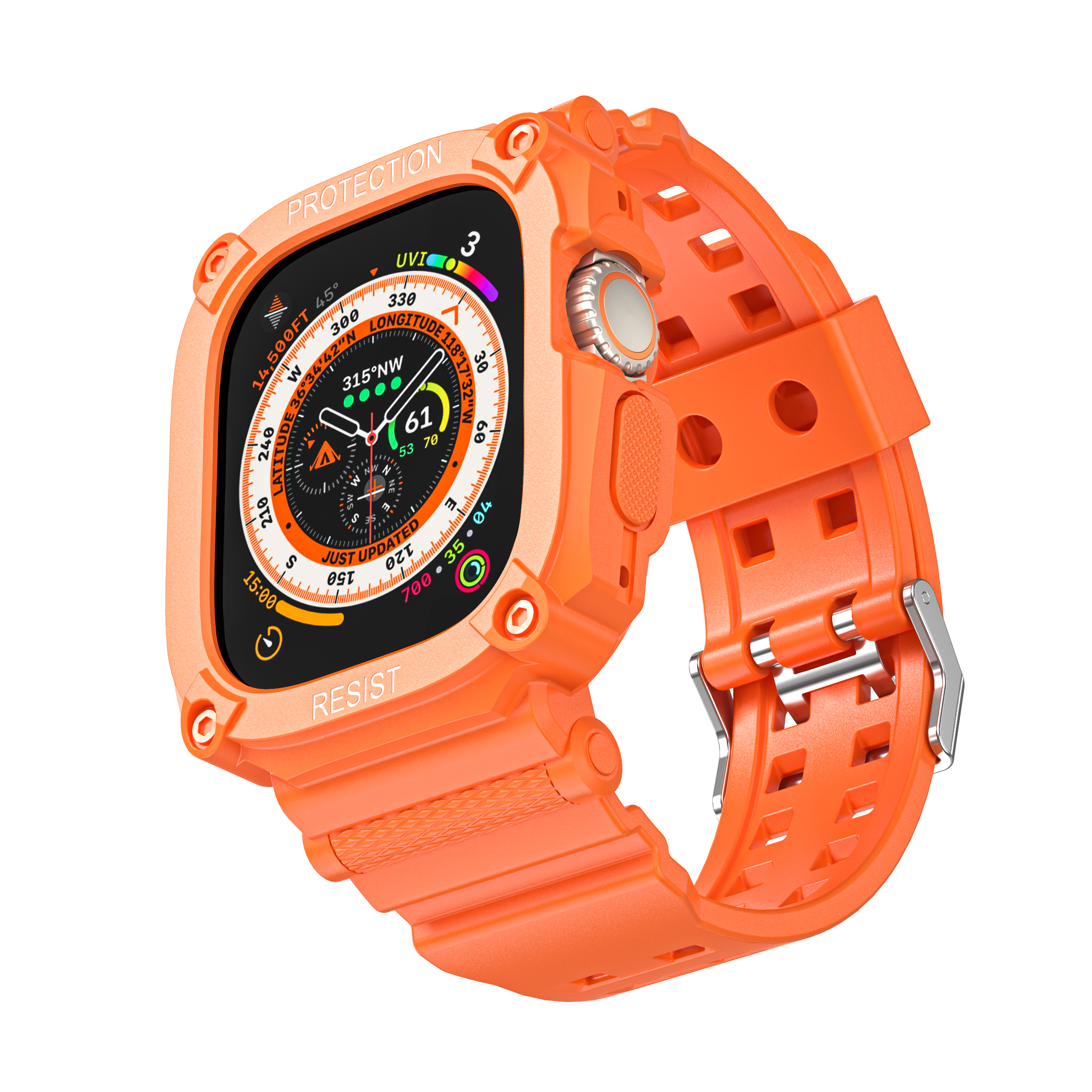 und Schutzhülle mm, Watch für Watch Ultra Armband Ersatzarmband, mm, Apple, INF 49 Ultra Apple 49 Orange