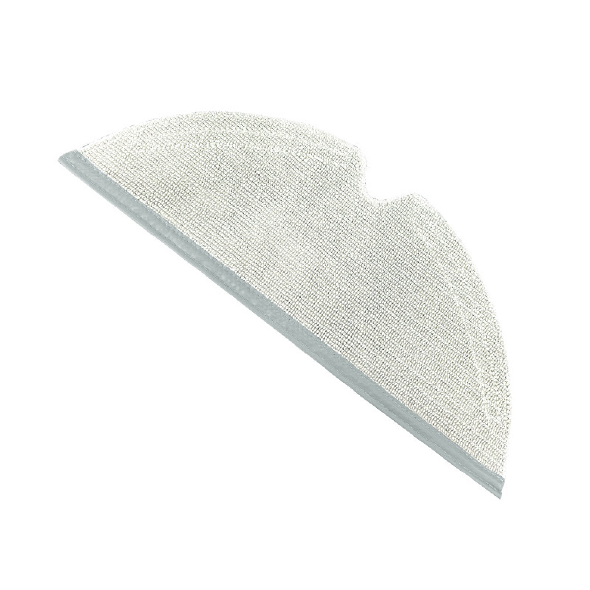 Biała prostokątna nakładka do mopa z szarą obwódką, na białym tle.