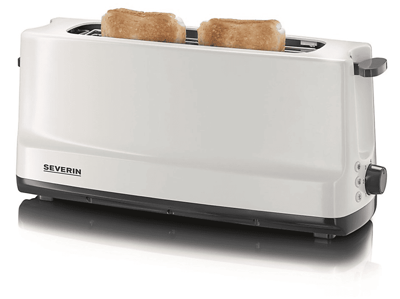 1,0) Toaster SEVERIN AT Schlitze: (800 Weiß Watt, 2232