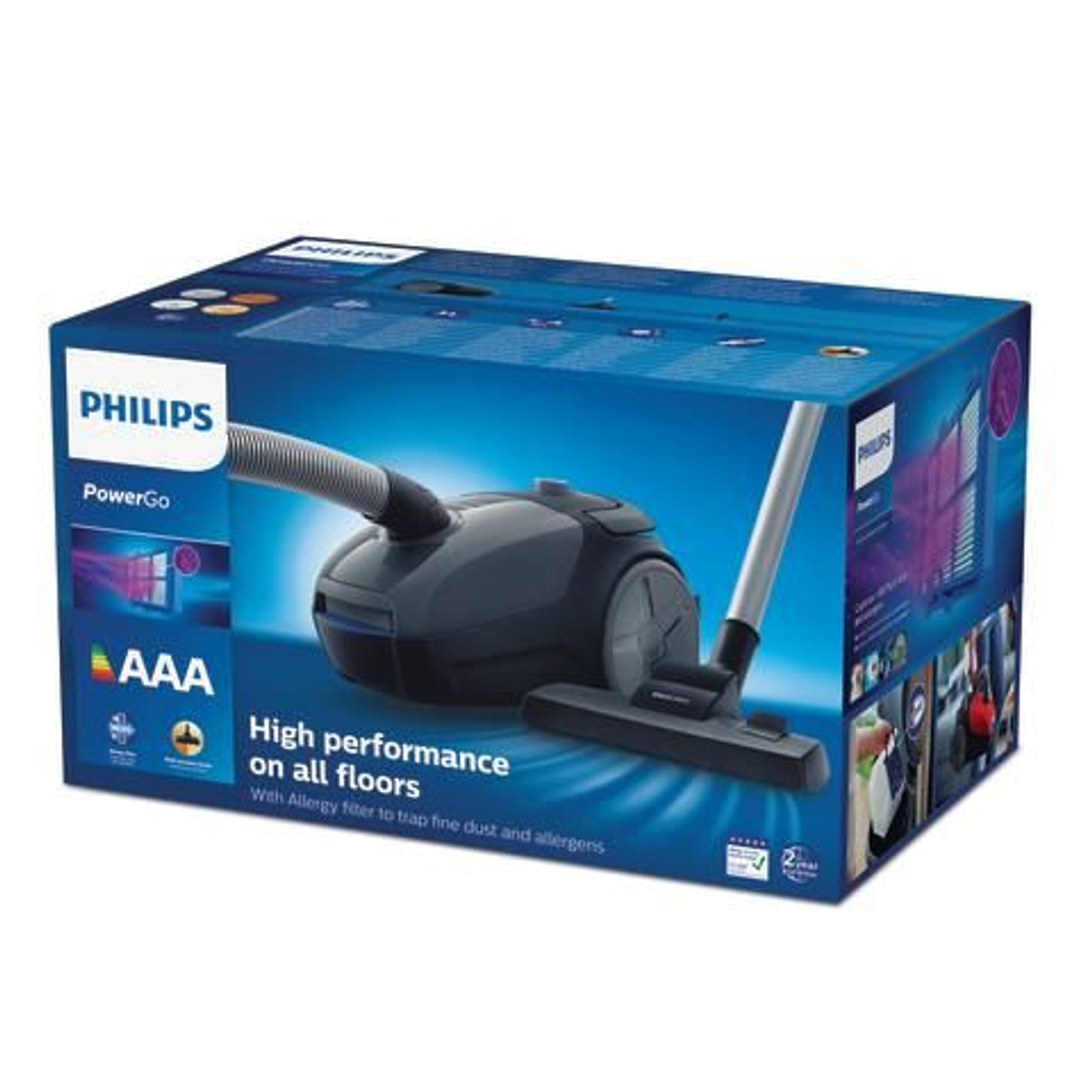Odkurzacz z workiem PHILIPS 2000 series FC8244/09 Czarny, Szary