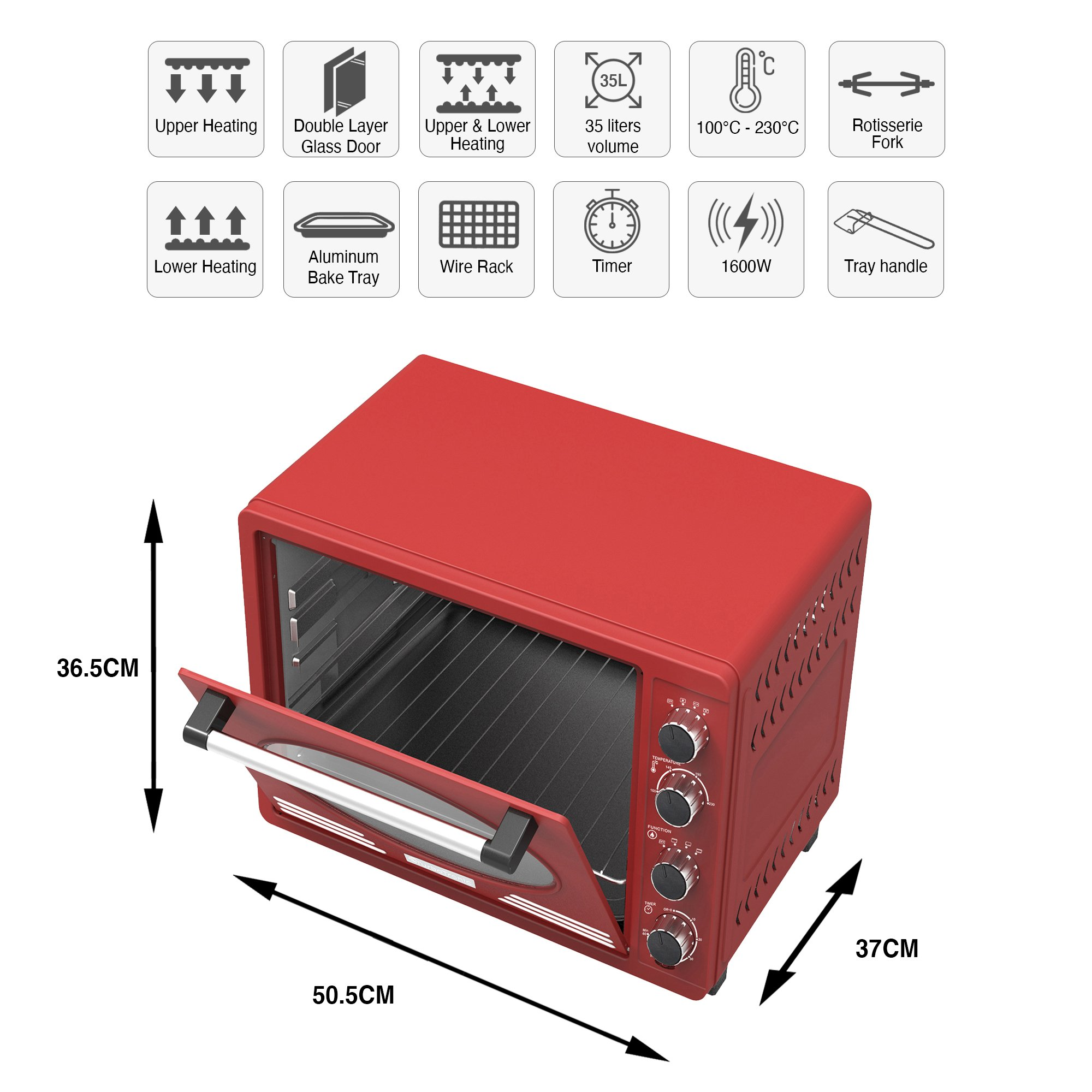 TURBOTRONIC BY Z-LINE Minibackofen EV35R