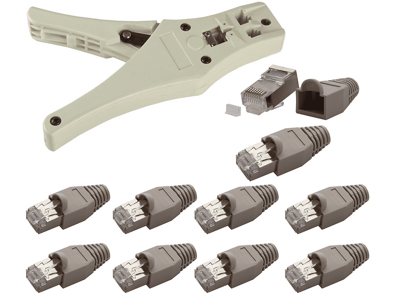 Klein Tools Crimpzange VDV226-011-SEN – Für RJ45, CAT5e/6/6A, Schneidet, Isoliert Und Crimpt Netzwerkkabel