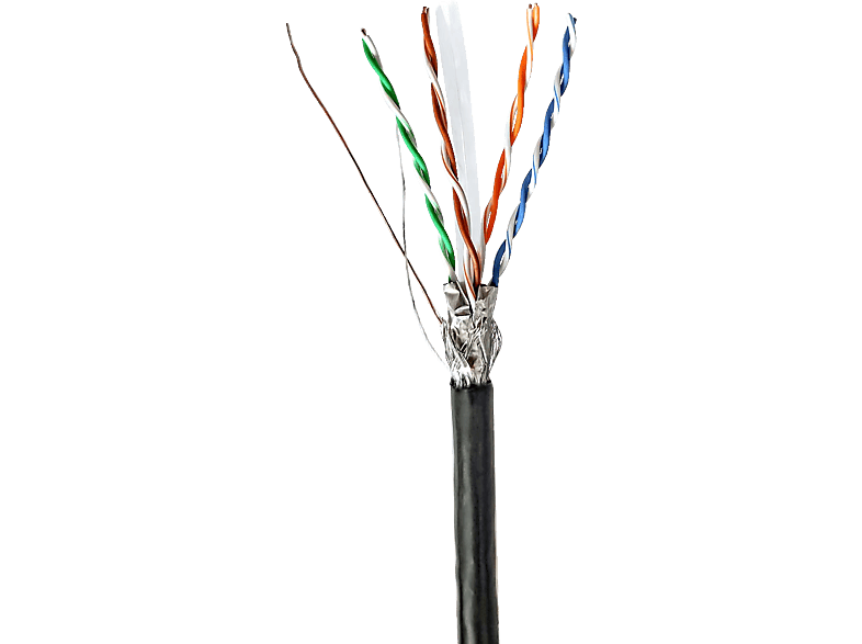 NEDIS Rollen, 100,0 Netzwerk-Kabel CCBG8594BK100S, m