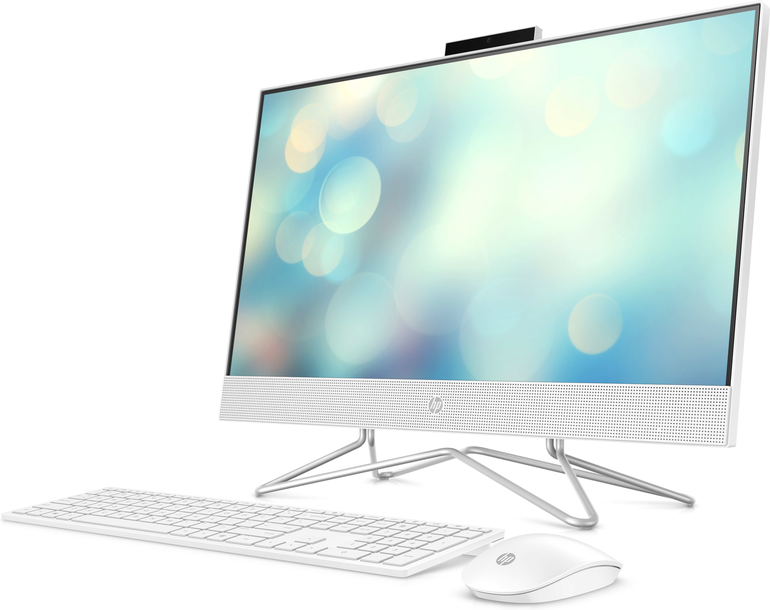 HP 59W90EA, All-in-One 512 Intel® 8 24 Weiß Core™ i3 Zoll SSD, RAM, GB Display, Prozessor, GB PC mit