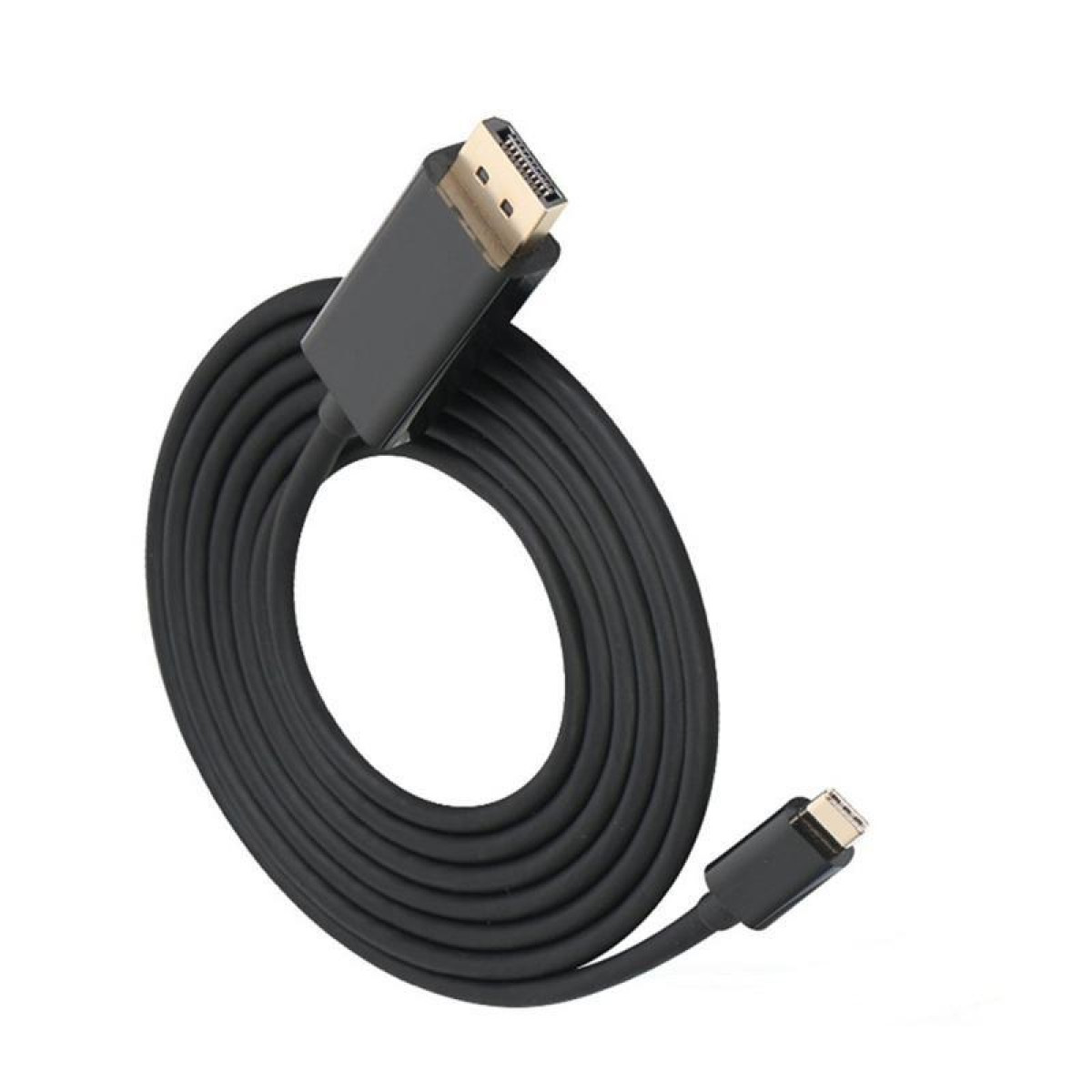 INF USB-C zu DisplayPort (DP) Adapter schwarz, 4K USB-C kabel (1,8 m)