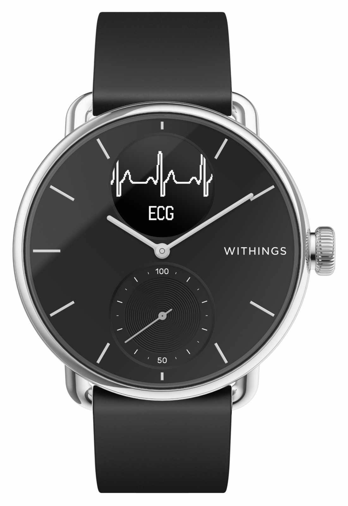 Smartwatch - HWA09-MODEL 2-ALL-IN WITHINGS, Silicona, Negro