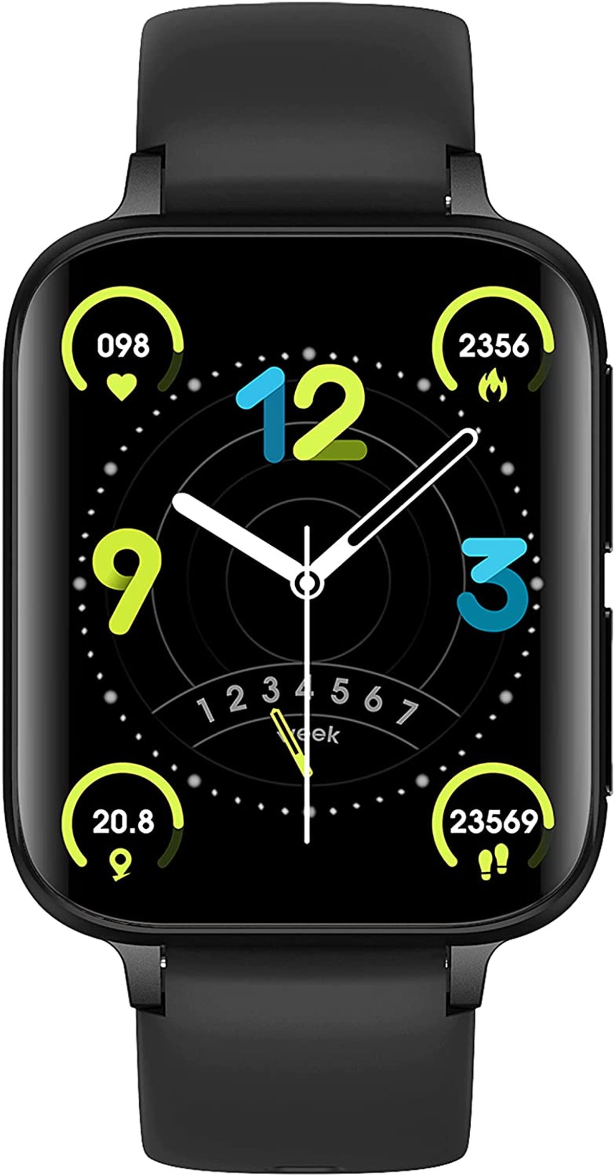 WATCHMARK Smartone Silizium, Schwarz Schwarz Smartwatch Kunststoff