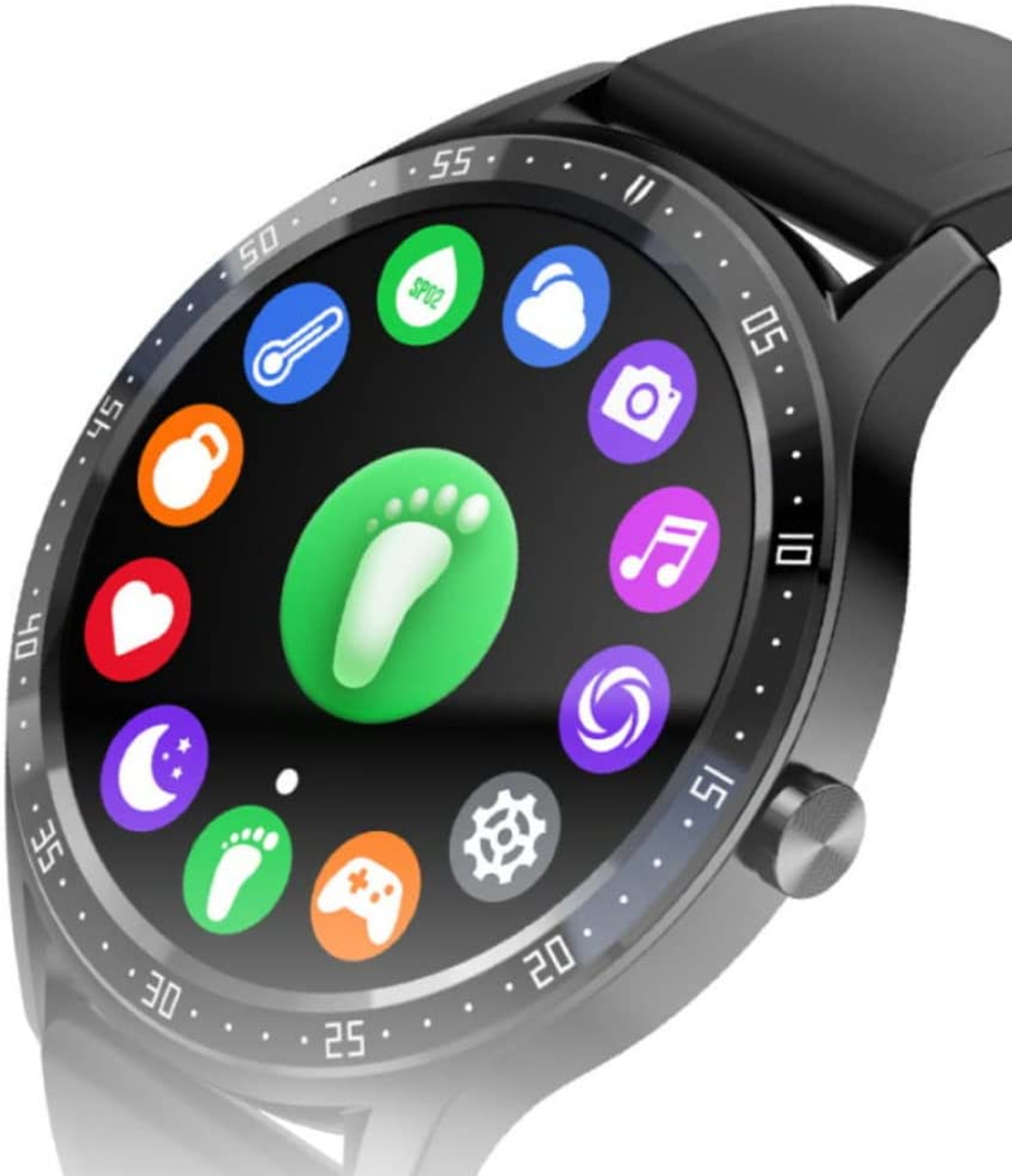 MaxFit Smartwatch MAXCOM Pro Silikon, Schwarz