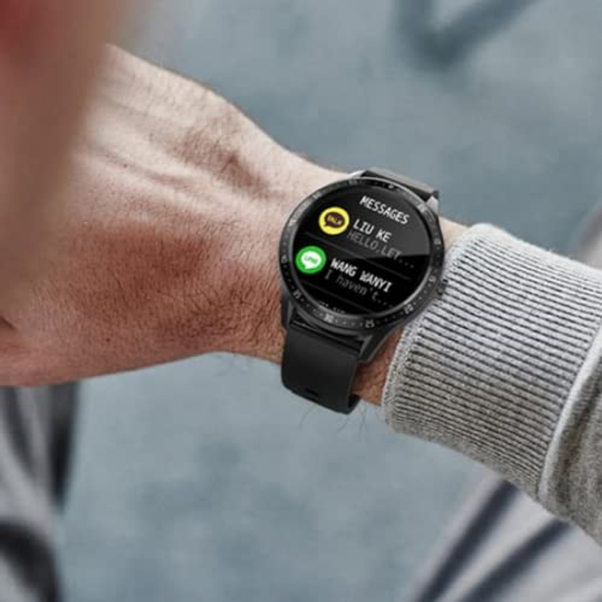 MaxFit Smartwatch MAXCOM Pro Silikon, Schwarz