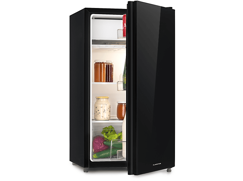 KLARSTEIN Luminance Frost Kühlschrank (E, 84 cm hoch, Schwarz)