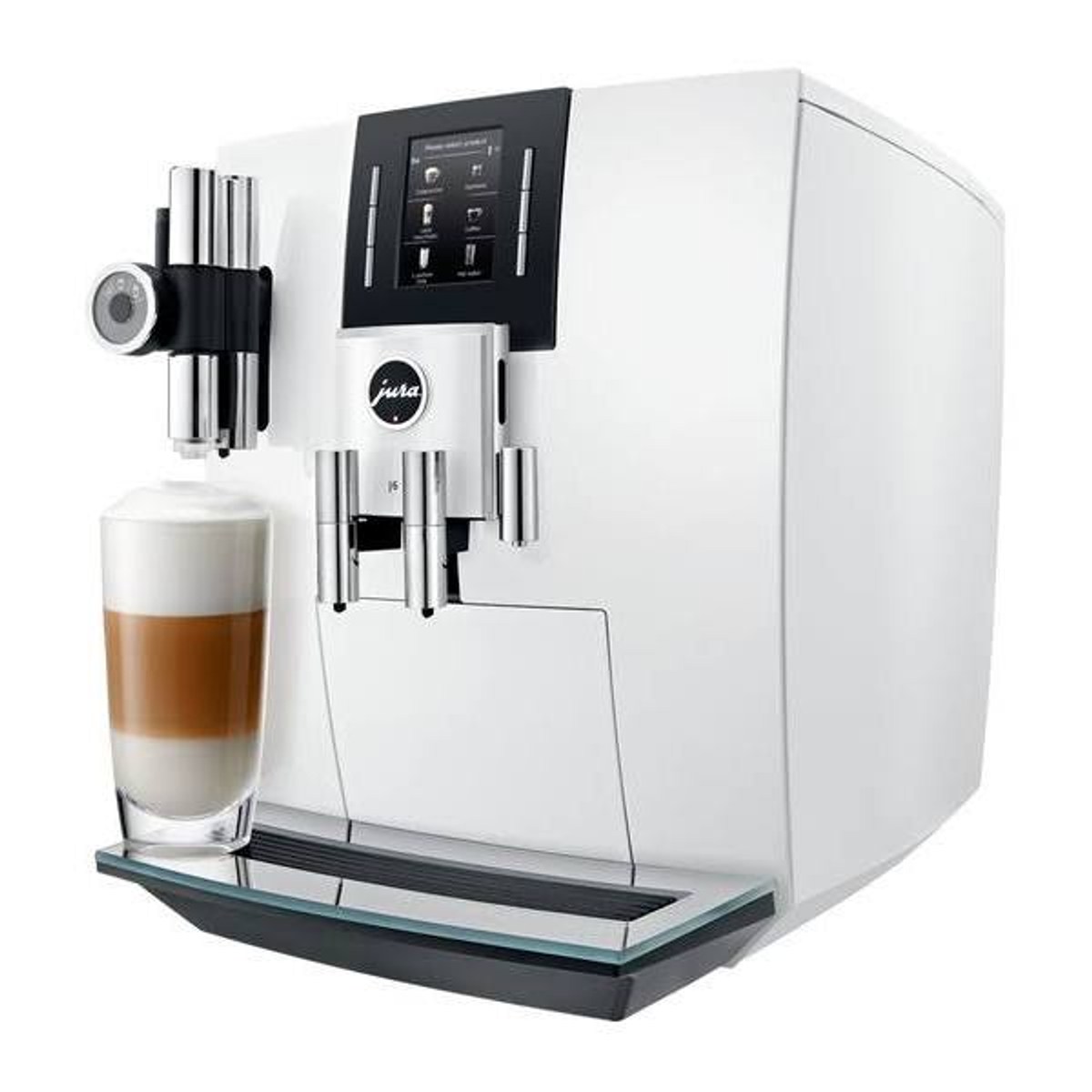 Cafetera express - 15165 JURA, 15 barbar, 1450 W, 16 tazas, Blanco