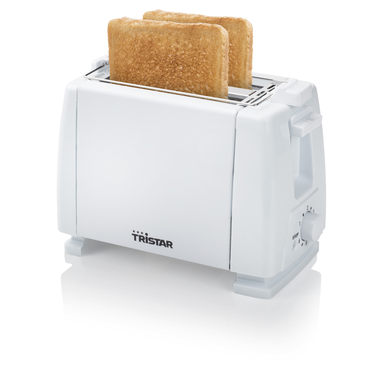 2) (650 Watt, Weiß BR-1009 Toaster TRISTAR Schlitze: