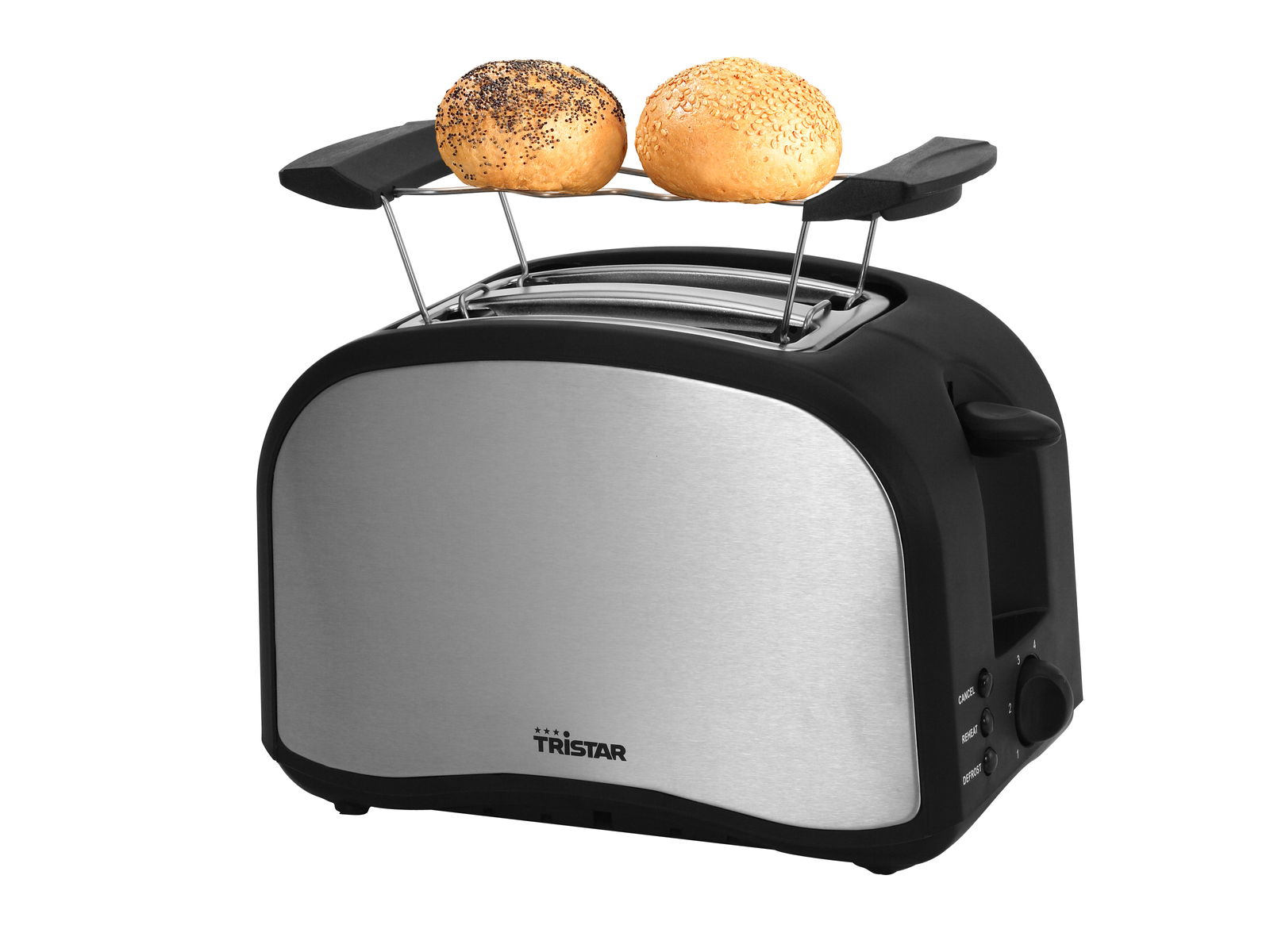 Schlitze: 2) (800 Toaster Grau Watt, 402278 TRISTAR