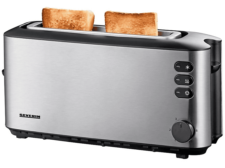 SEVERIN AT2515 Toaster Silber (1000 Watt, Schlitze: 2)