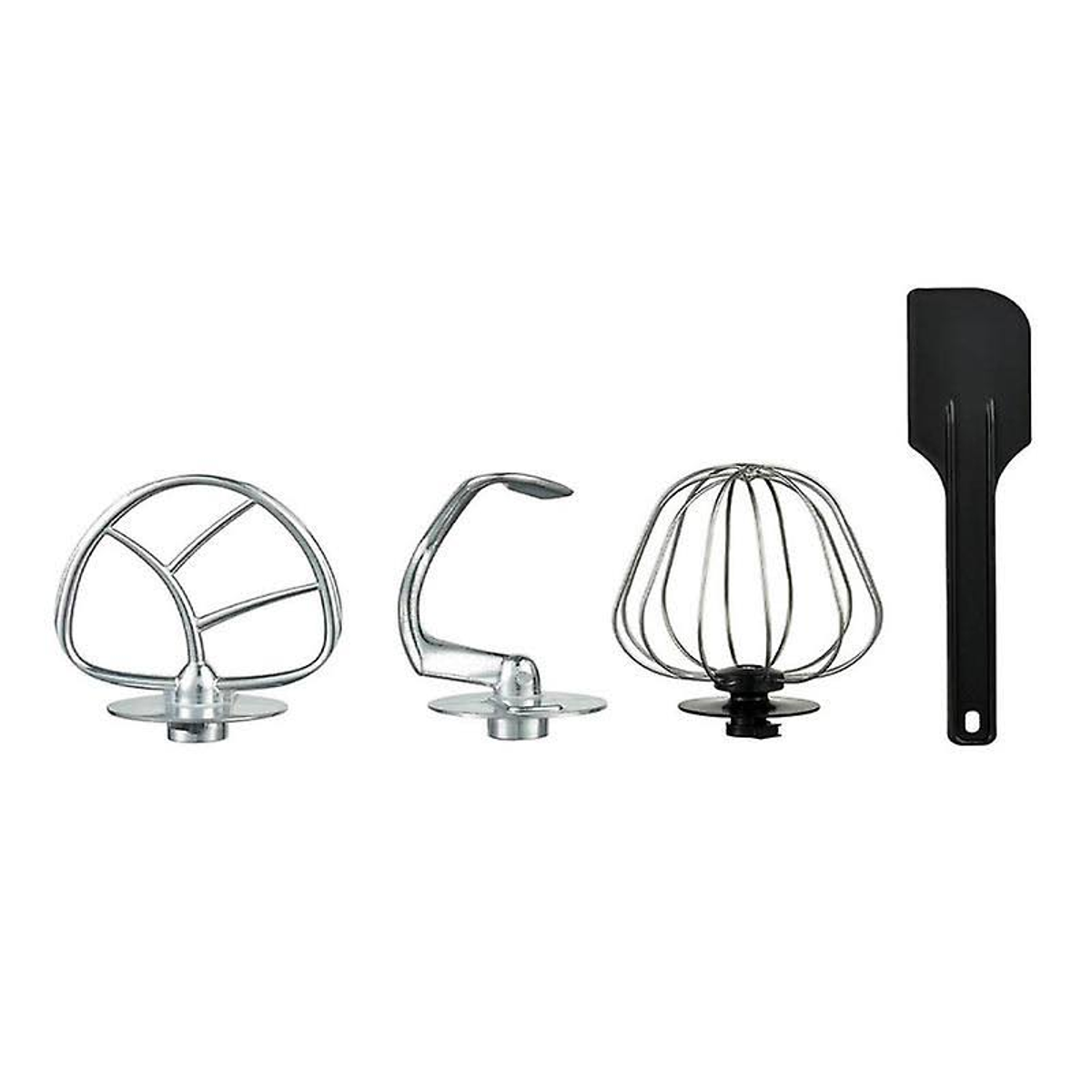 Accessori per elettrodomestici da cucina: fruste, gancio impastatore e spatola.