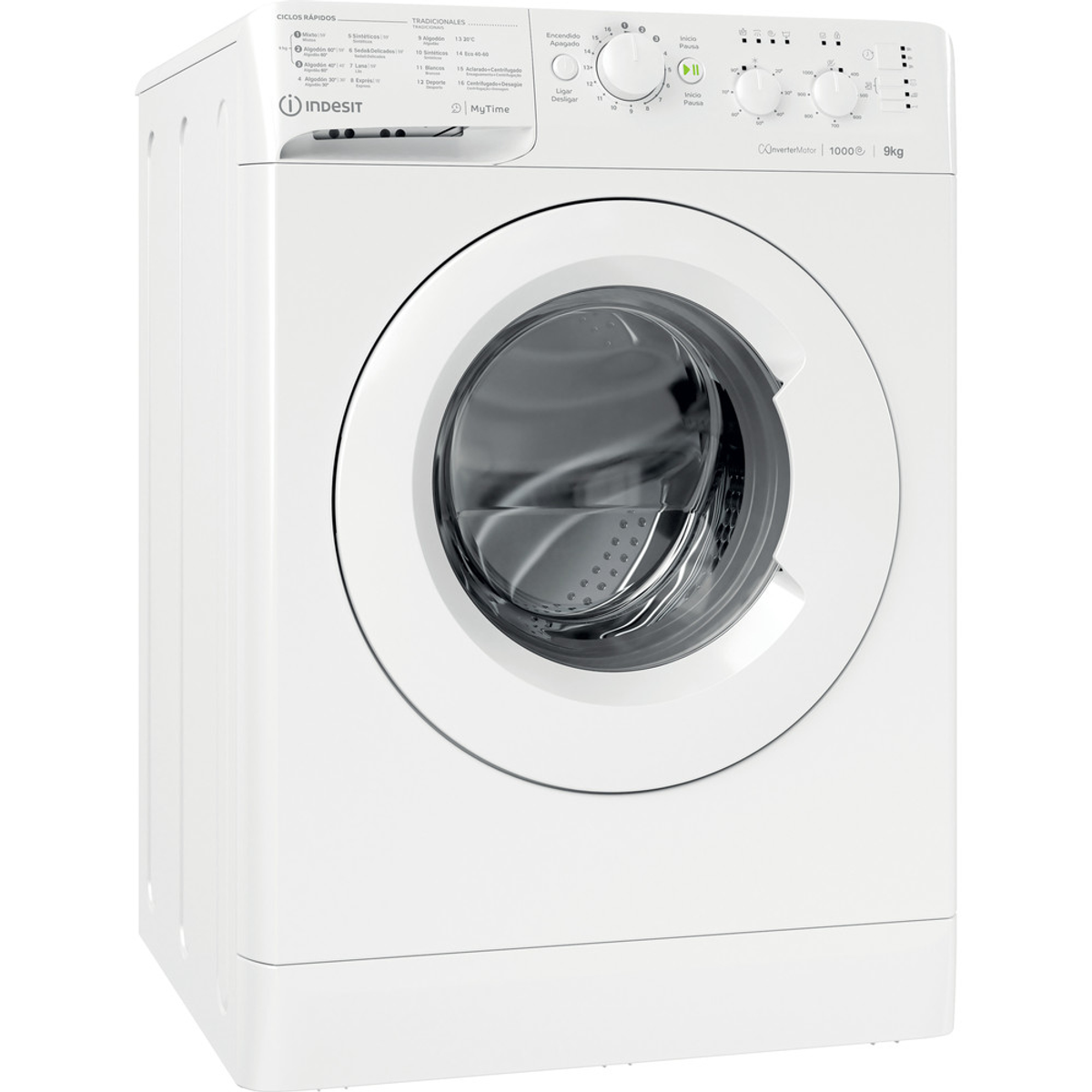 Lavadora carga frontal - MTWC 91083 W SPT INDESIT, 9 kg, 16 programas, Blanco