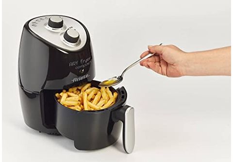 Freidora de aire  Moulinex Easy Fry Compact EZ1458, 1300 W, 3 L, 200 °C,  10 Programas, Tecnología Extra-Crisp, Temporizador, Panel Táctil LCD, Negro