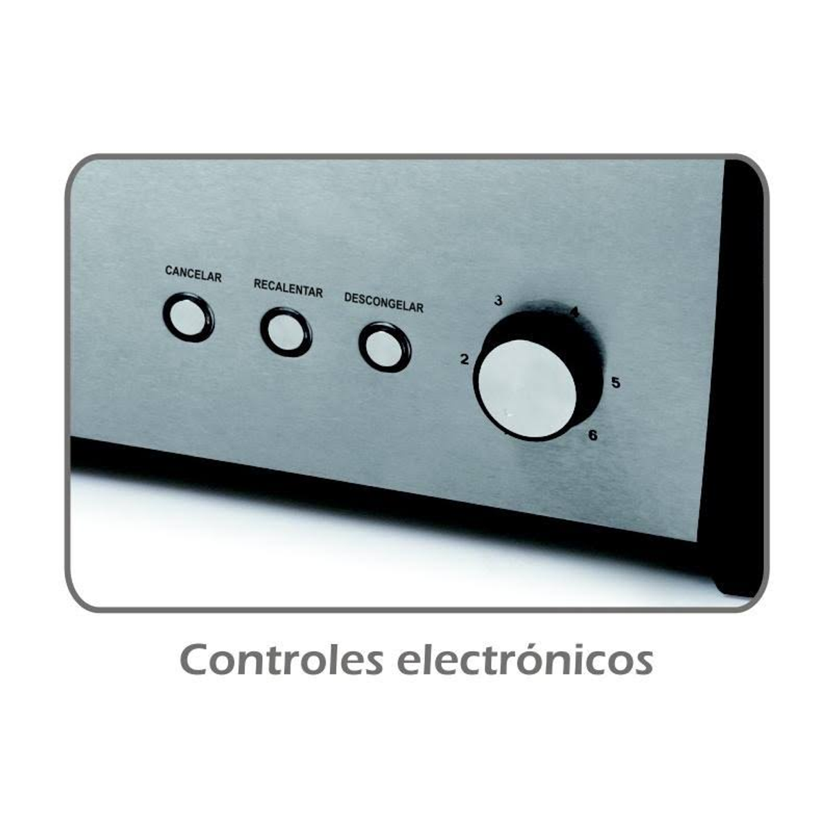 Zbliżenie panelu sterowania tostera z przyciskami 'Anuluj', 'Ogrzej', 'Odmroź'.