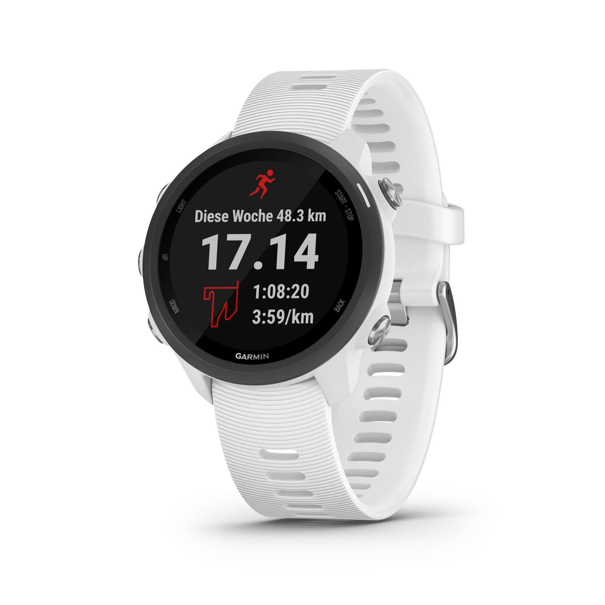 Garmin Forerunner 245 music blanco reloj inteligente 1.2 frec. para correr con gps deportivo bluetooth hasta 7 0100212031 423 12