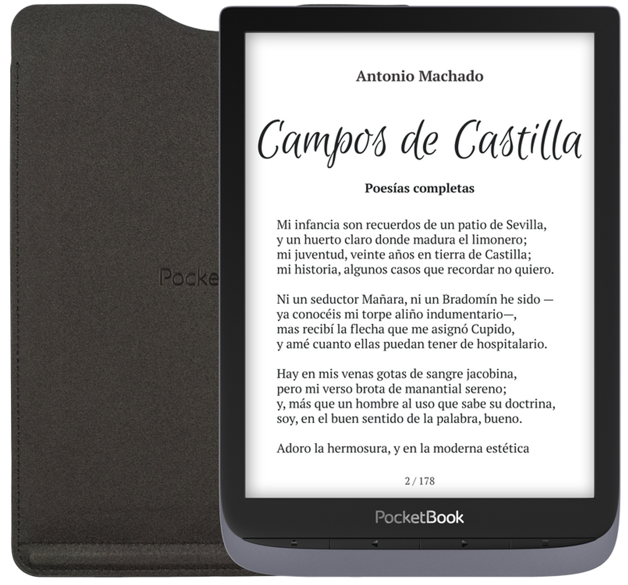 E-book - PB740-2-J-WW POCKETBOOK, 7,8 ", 16 GB, 1872 x 1404 (300 ppi), Litio-polímero, Gris