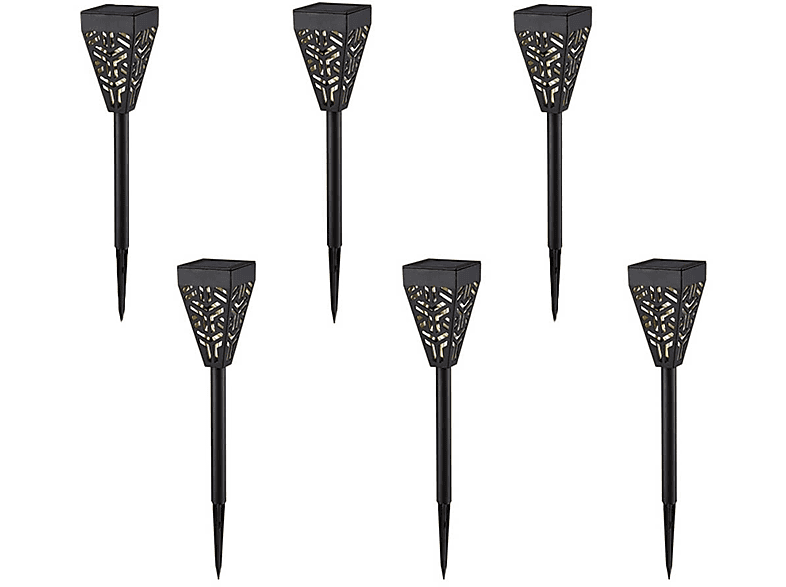 LUMI JARDIN 6x Schwarz OSIRIS Solar-Leuchte