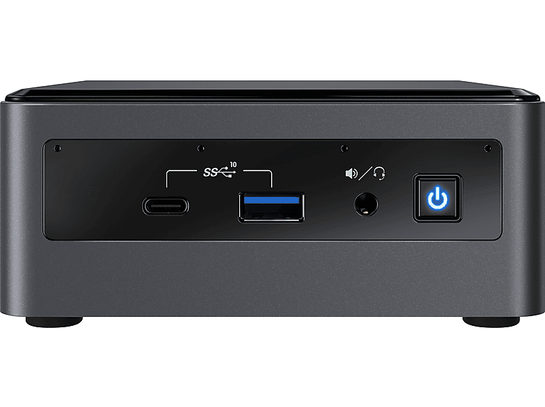 INTEL BXNUC10I3FNH2, Mini PC mit Intel® Celeron® i3-10110U (2.10 GHz, 4.10 GHz Turbo, 4 MB Cache, 15W) Prozessor, 64 GB RAM, 64 GB Interner Speicher, Intel® UHD Graphics, Windows