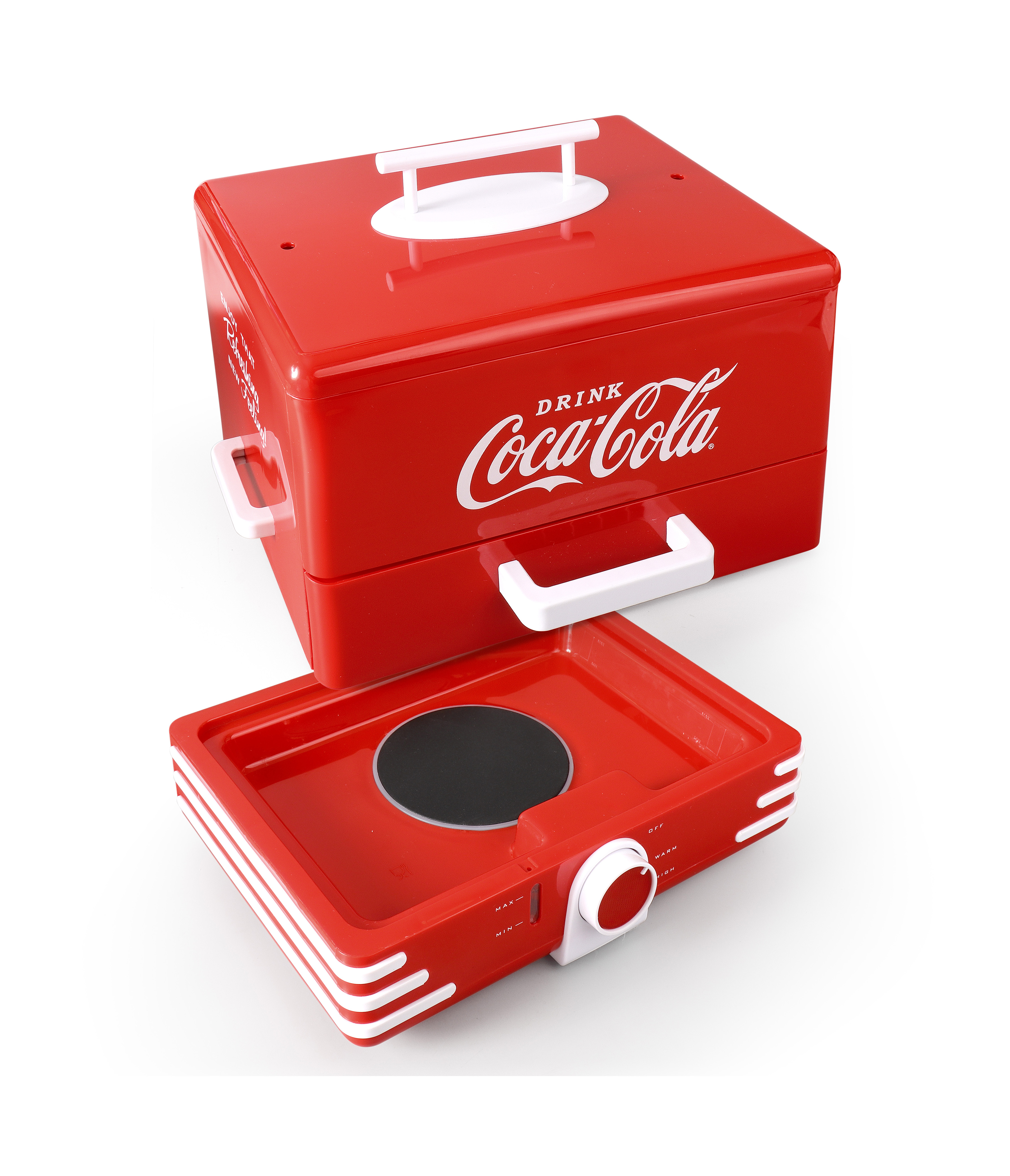 Coca-Cola 24 und Würstchen für Salco Brötchen COCA-COLA (600 Watt) Steamer 12 rot Hotdog Maker,SHD-80CC, HotDog