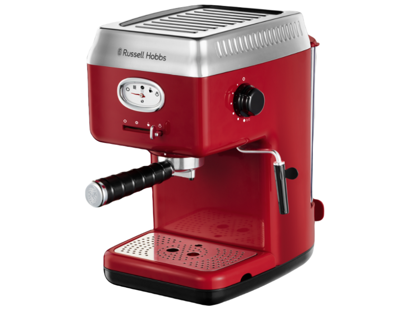 RUSSELL HOBBS Siebträger Retro Espressomaschine rot Espressomaschine