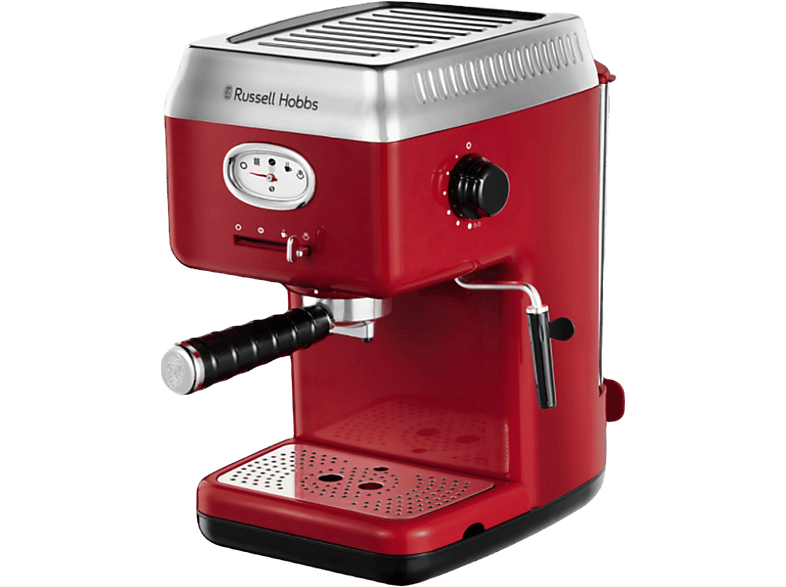 RUSSELL HOBBS Siebträger Retro Espressomaschine Espressomaschine rot