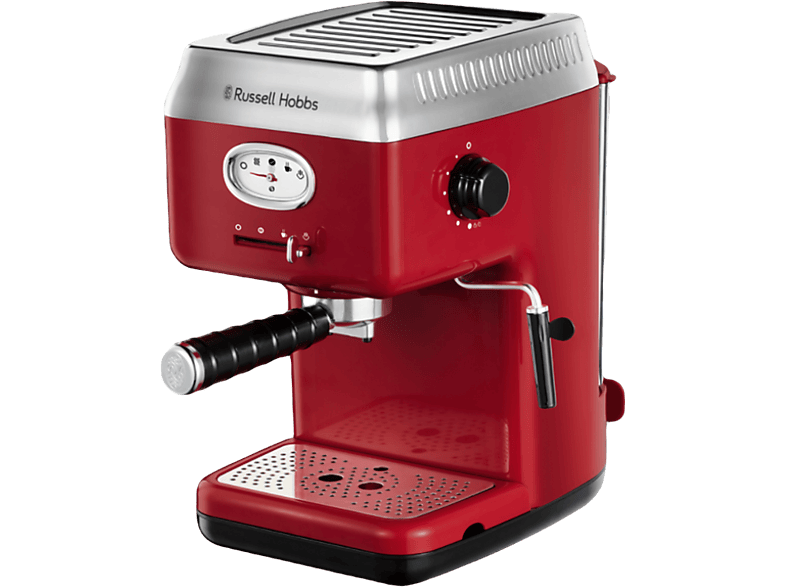 Espressomaschine rot RUSSELL Espressomaschine Retro HOBBS Siebträger