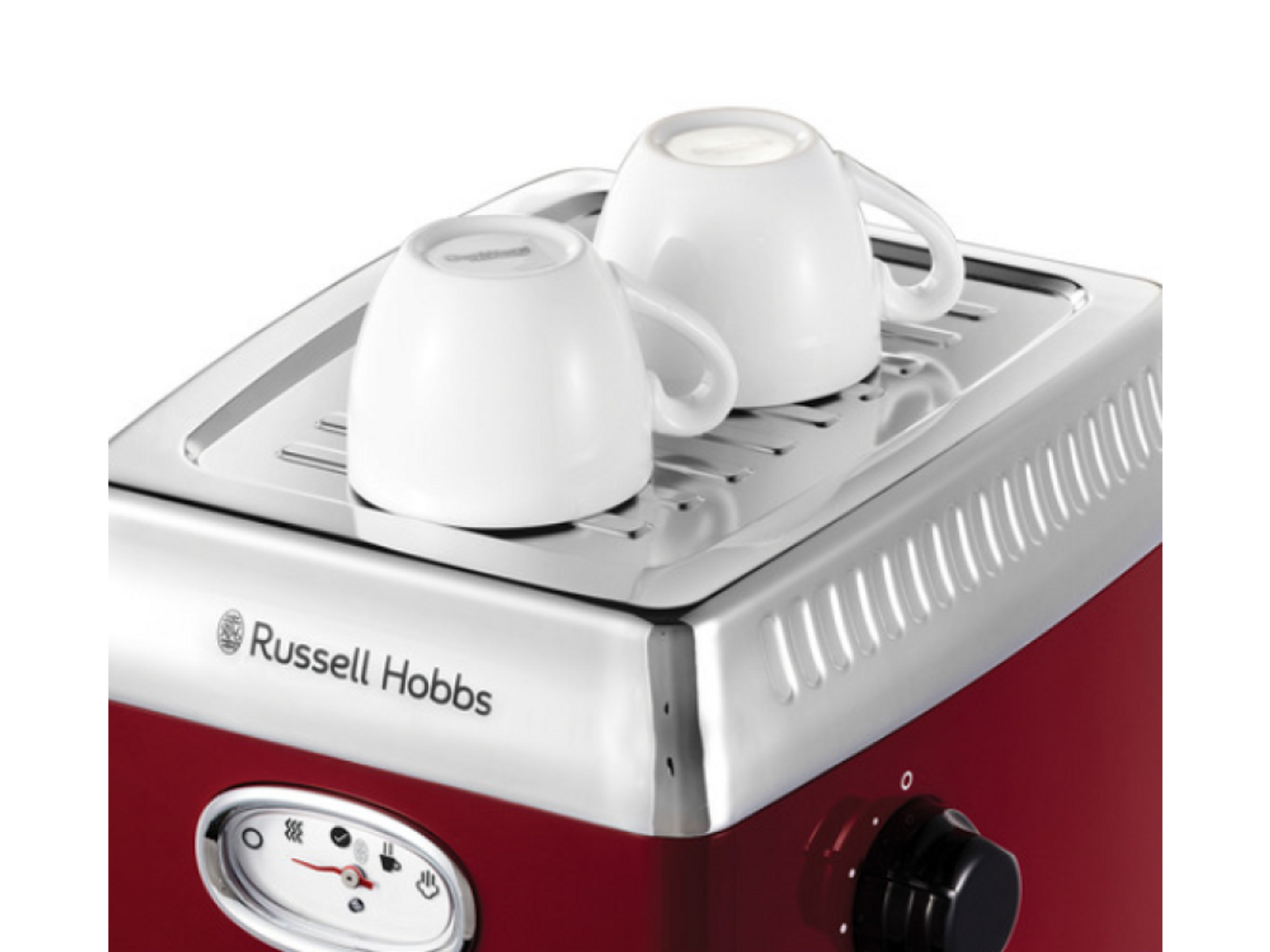 RUSSELL HOBBS Siebträger Retro Espressomaschine rot Espressomaschine
