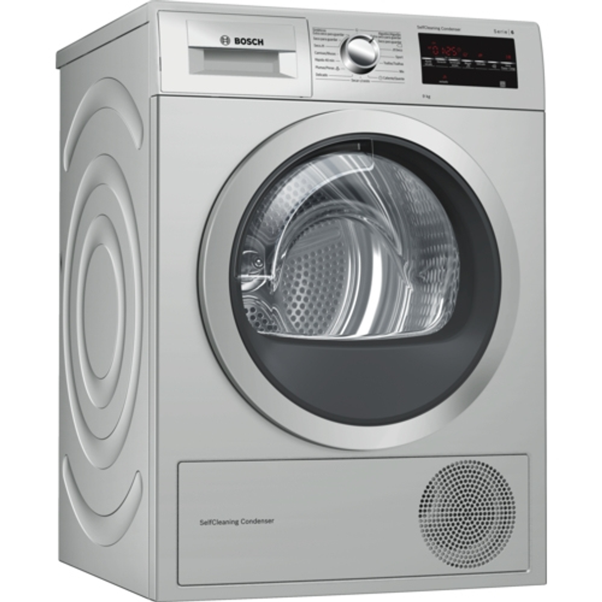 Secadora - WTG8729XEE BOSCH, Bomba de calor, Independiente, 9 kg, 9 programas, Inox