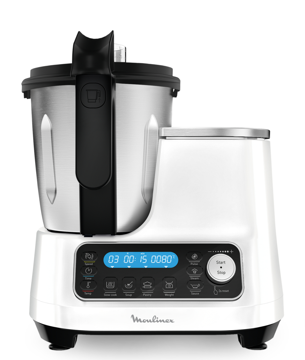 Robot de cocina - Click Chef HF452 MOULINEX, 1400 W, Negro
