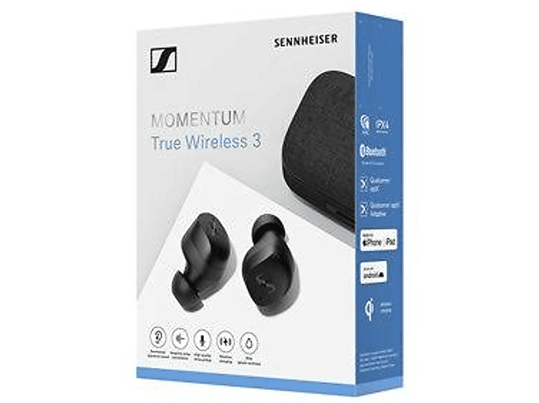 SENNHEISER MTW 3 BLACK, In-ear True Wireless Kopfhörer Bluetooth