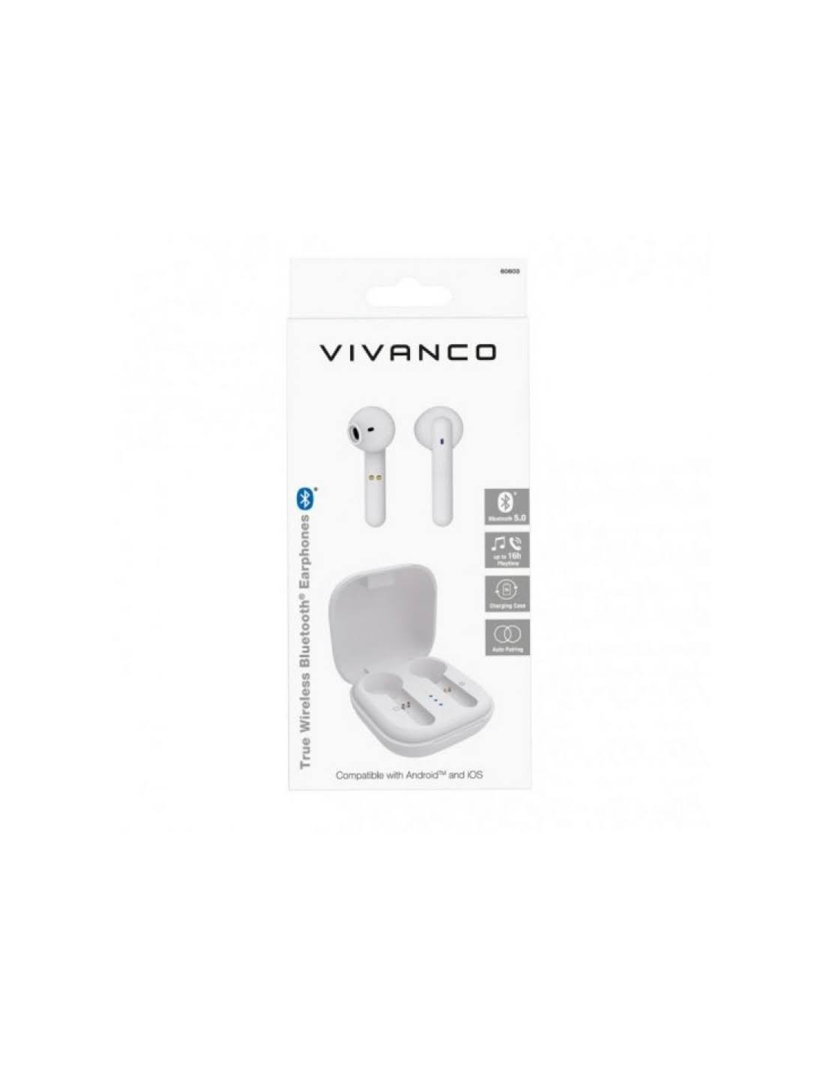 In-Ear-Kopfhörer On-ear Bluetooth Weiß VIVANCO 60603,