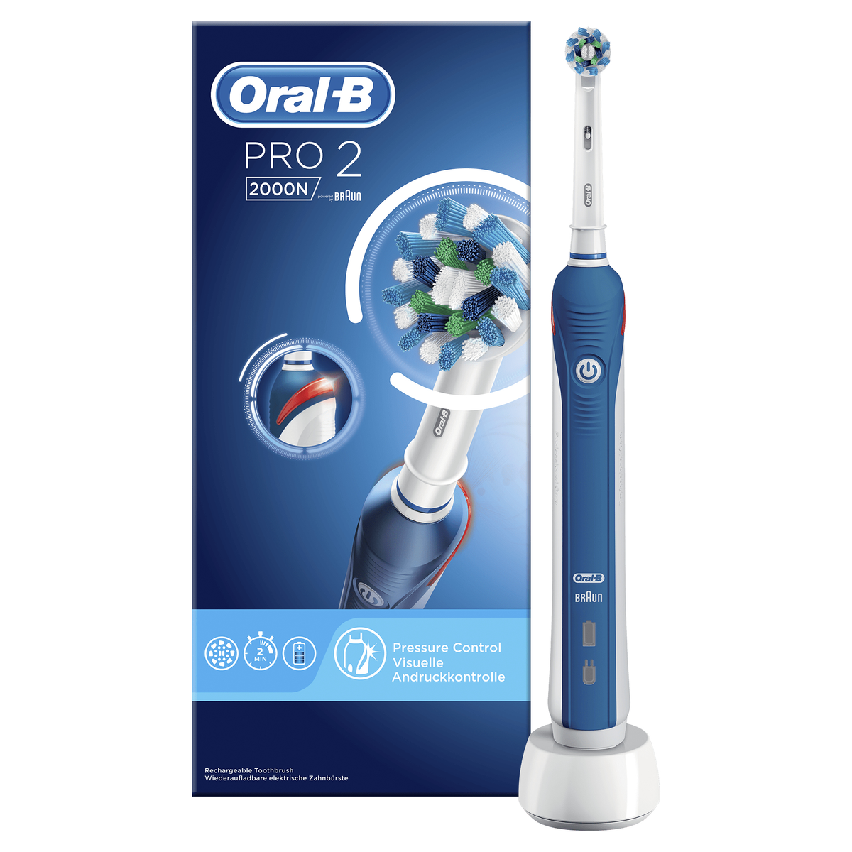 Cepillo eléctrico - Pro 2 2000N CrossAction ORAL-B, Negro