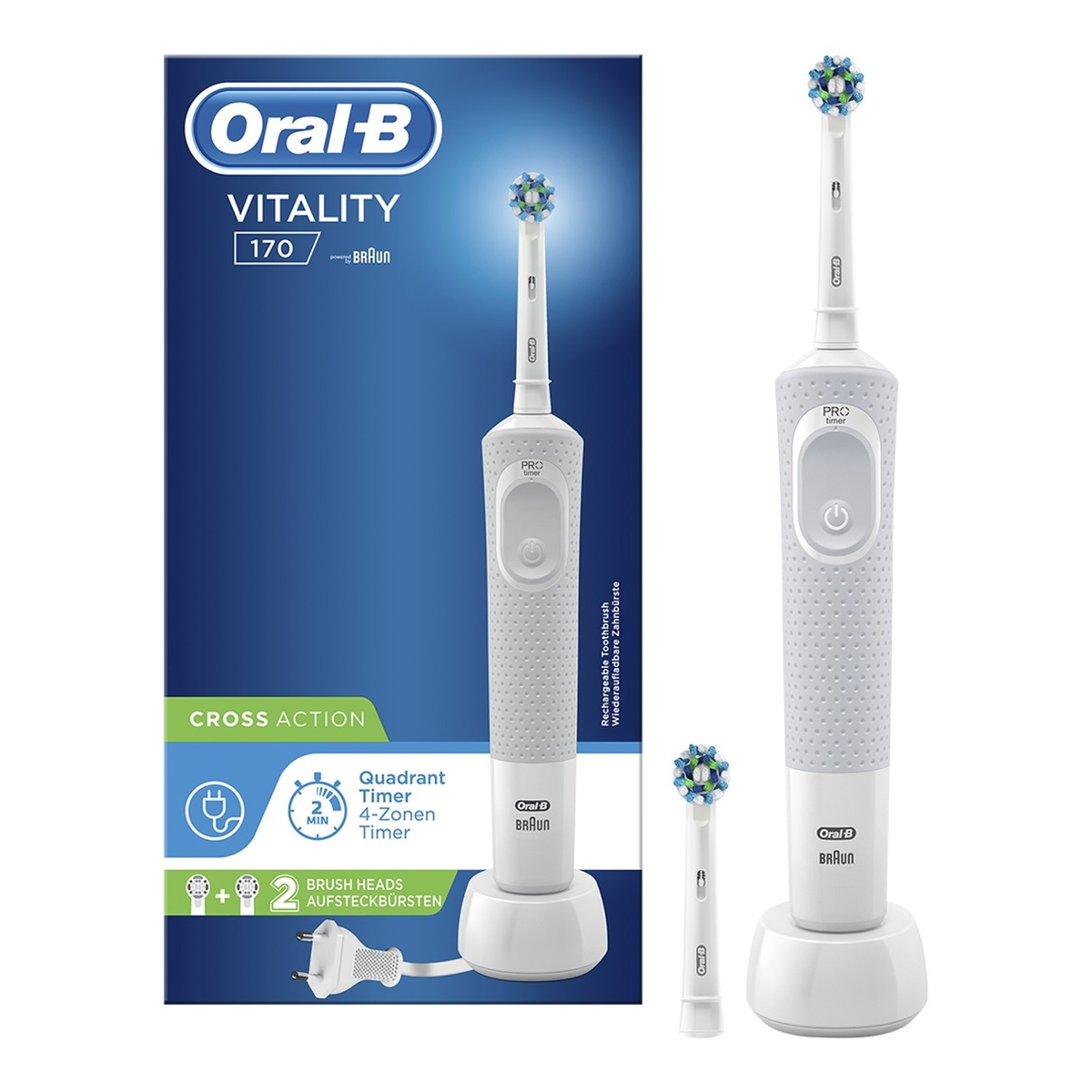 Cepillo eléctrico - 170 CrossAction ORAL-B, Blanco