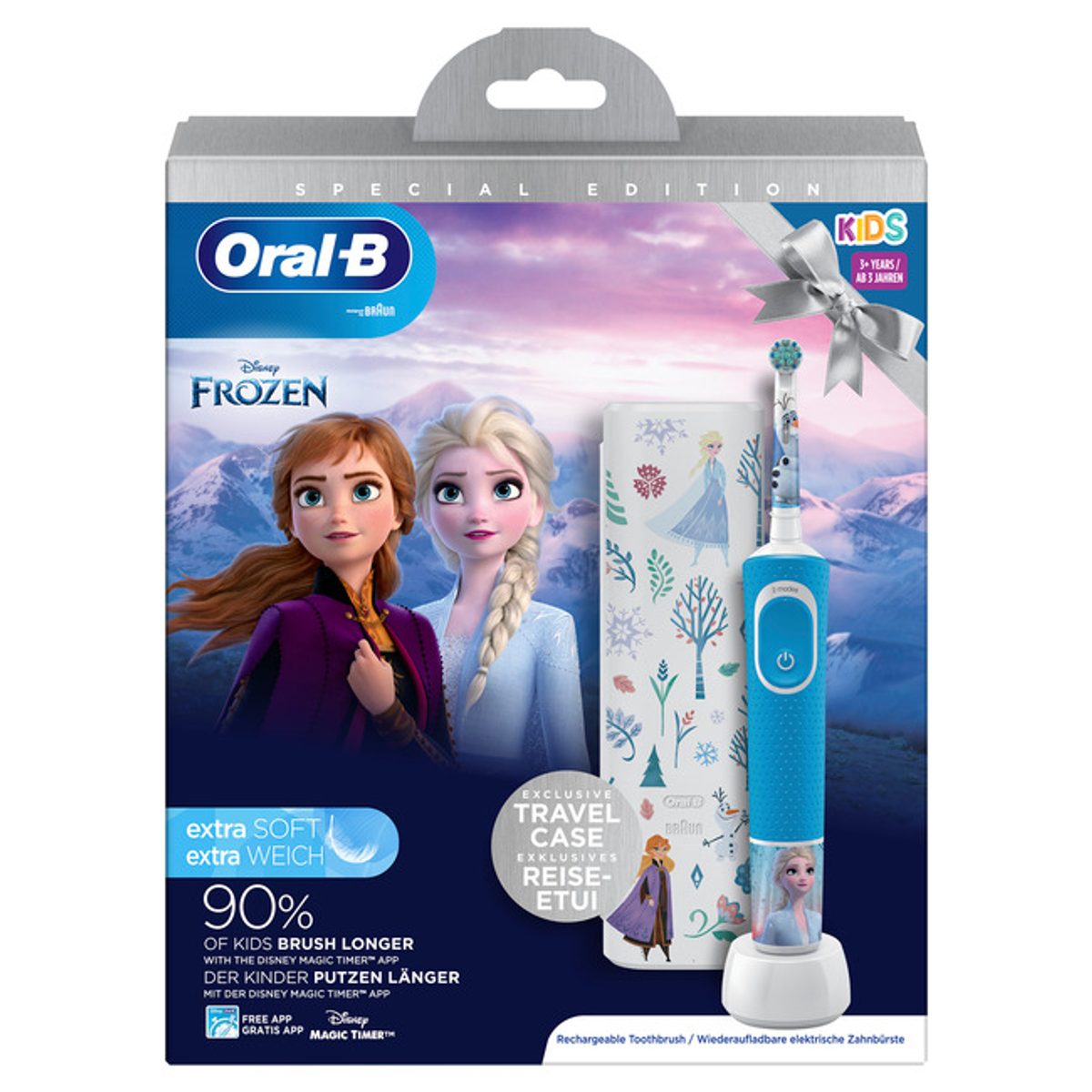 Cepillo eléctrico - D100KIDSFRO_E ORAL-B, Azul