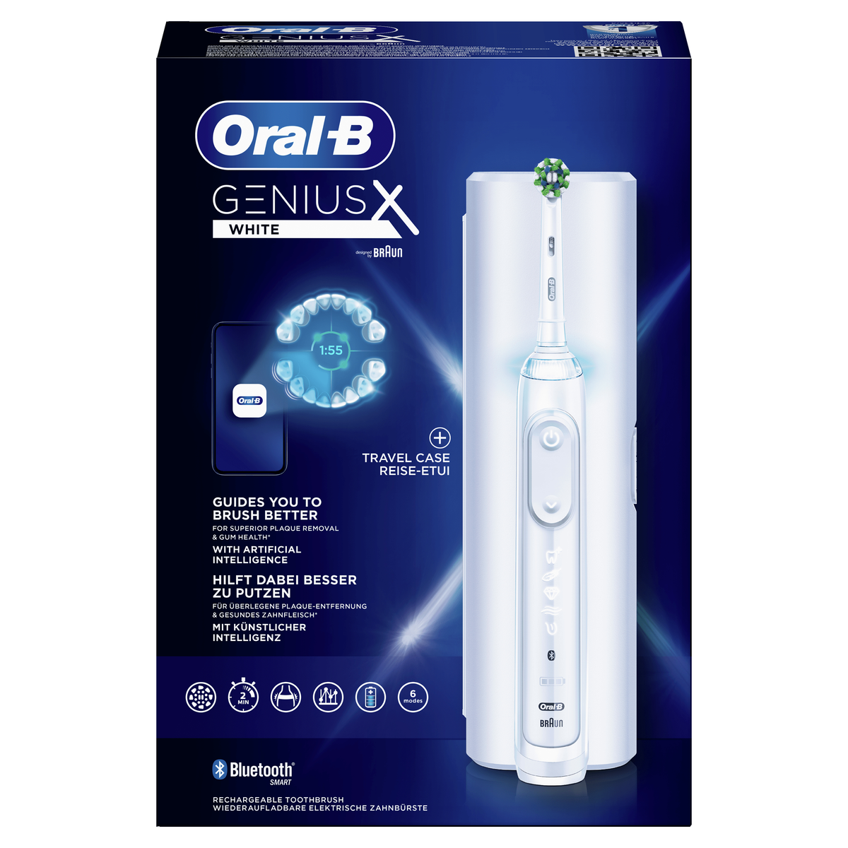 Cepillo eléctrico - CEPILLO ORALB GENIUS X ORAL-B, Blanco