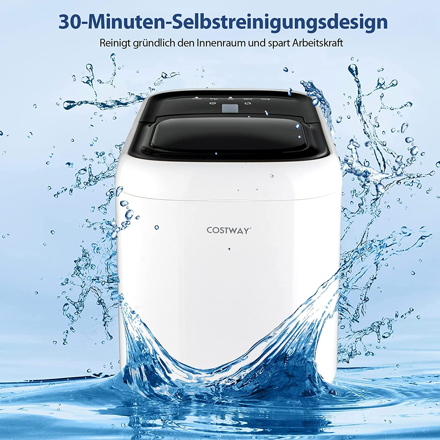 COSTWAY 2L Eismaschine (150 Watt, Weiß)