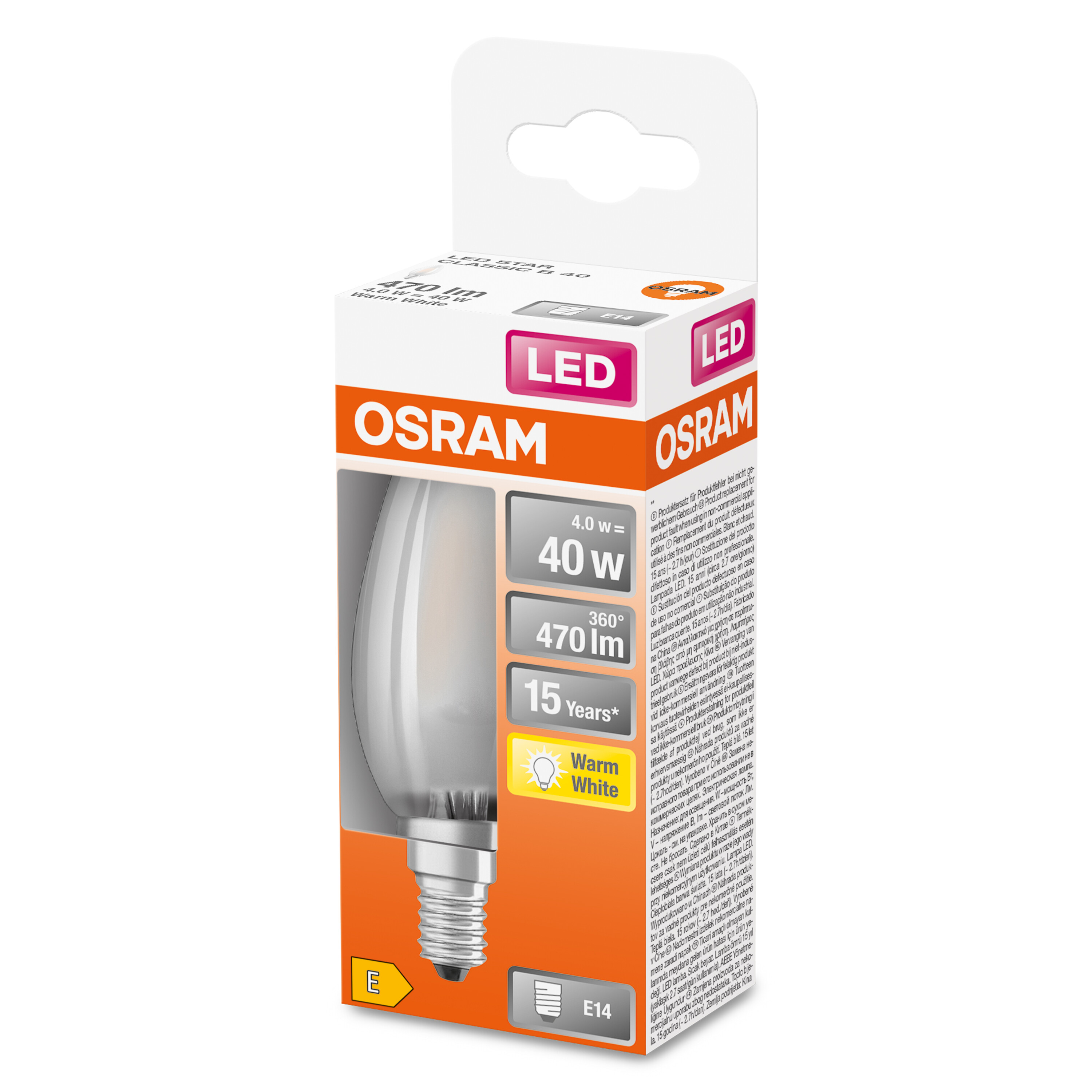 Lampe OSRAM  Retrofit Warmweiß 470 LED CLASSIC B LED Lumen
