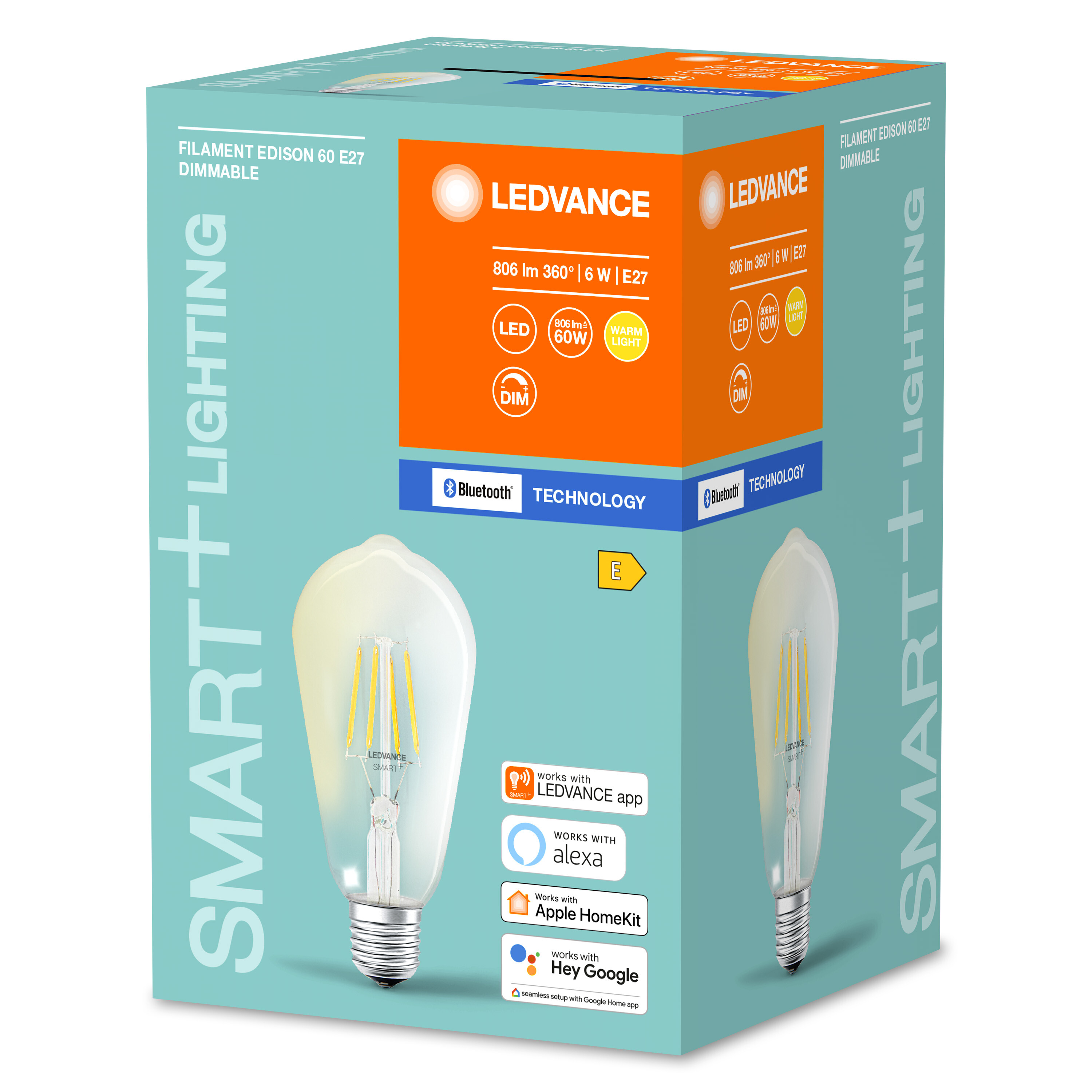 SMART+ LEDVANCE Kaltweiß Filament Lampe Edison Dimmable LED